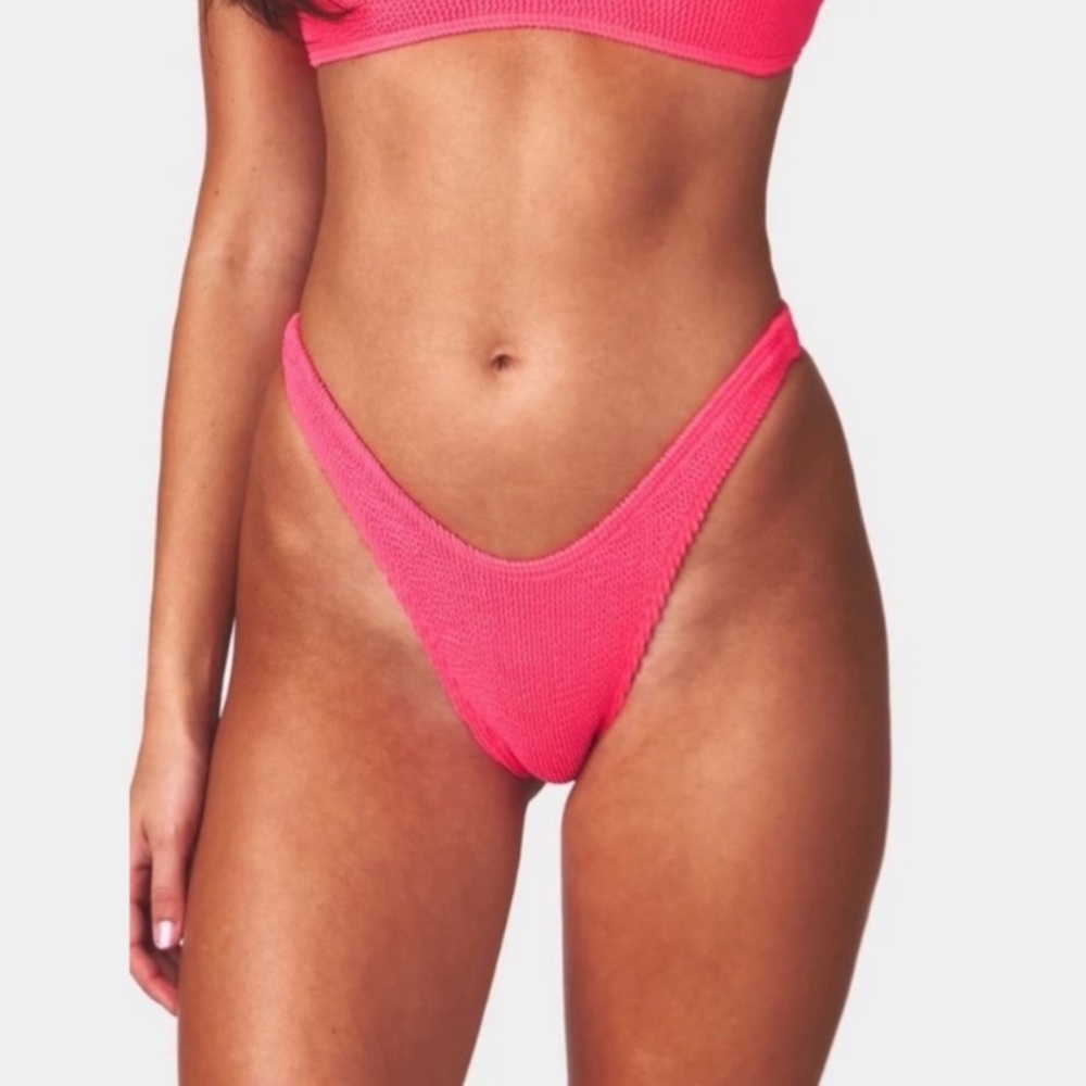BOUND BY BOND-EYE High-Cut Ribbed Bikini Bottom